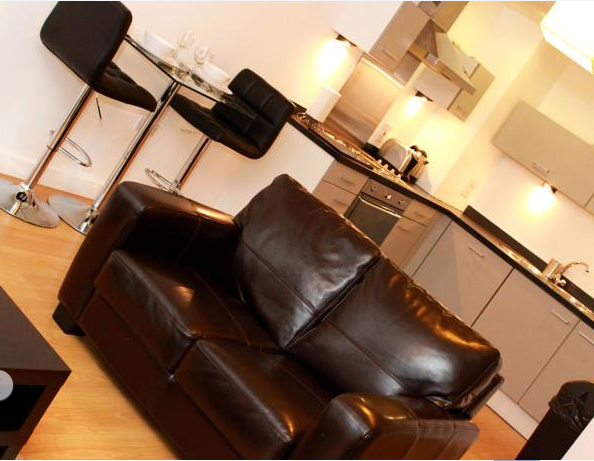 Rotana Apartments Salford Quays Living Area